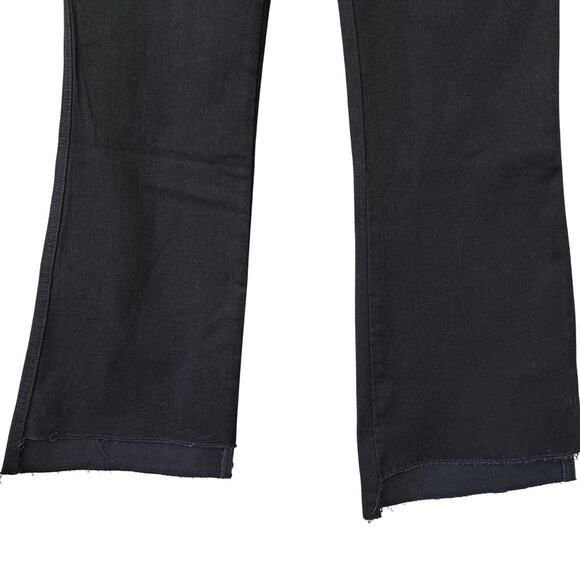 New SPANX Step Hem Kick Flare Jeans Size Medium Clean Black - Picture 9 of 10